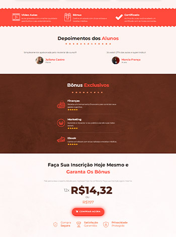 Landing Page de venda